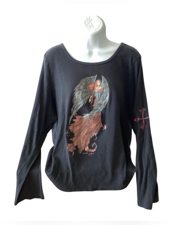 Hot Topic Tops - Y2K VTG FINE Hot Topic Glitter Trick Fairy Dark Eclipse Whimsy Goth Emo Shirt XL